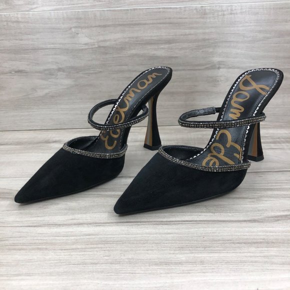 Sam Edelman Black Heels with Multi-Strap Design - Picture 1 of 10